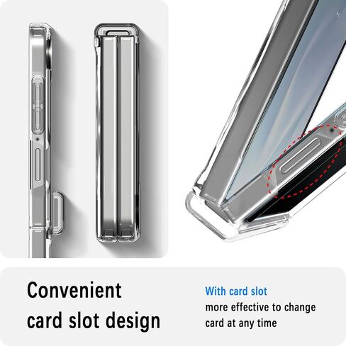 NiceKing Magnetic Case for Samsung Galaxy Z Flip 7, Clear in Saudi Arabia