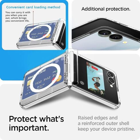 NiceKing Magnetic Case for Samsung Galaxy Z Flip 7, Clear in Saudi Arabia