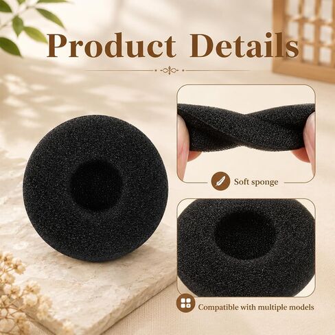 50PCS 0.7" Foam Earbud Covers for Headphones Sponge Covers Ear Buds 18mm in Saudi Arabia