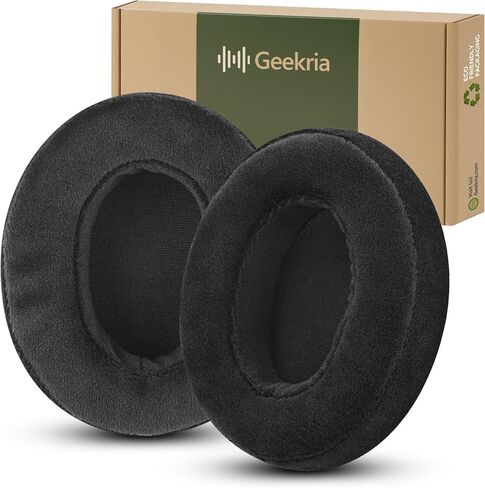 Geekria PRO Extra Thick Velour Replacement Ear Pads Compatible with Sony MDR-7506, MDR-V6, MDR-V7, MDR-CD900ST Headphones, Ear Cushions (Black) in Saudi Arabia