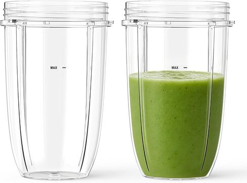 2 Pack 24 oz Blender Cups Compatible with NutriBullet 600W and 900W Blender in Saudi Arabia