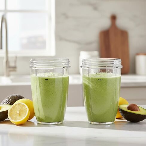 2 Pack 24 oz Blender Cups Compatible with NutriBullet 600W and 900W Blender in Saudi Arabia