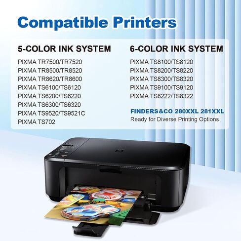 9X CLI-281 XXL Cyan Magenta Yellow Ink for Canon PIXMA TR7520 TR8520 TS8220 in Saudi Arabia