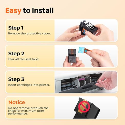 64XL Black Ink Cartridge Replacement for HP 64 Black Ink Cartridge (2Pack) in Kuwait