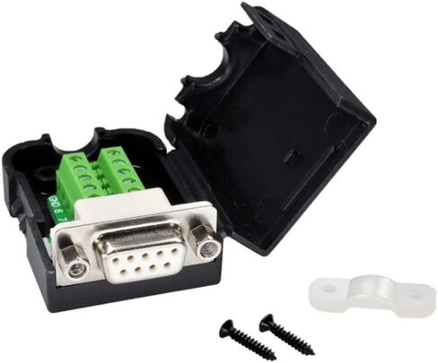 DB9 Solderless Connector RS232 D-SUB Serial to 9-Pin Port Terminal Male Female Adapter with Case (1Pcs-Male+1Pcs-Female) in Saudi Arabia