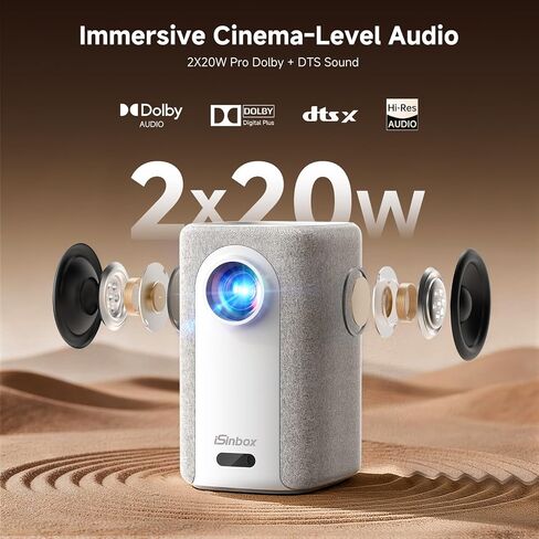 iSinbox Short Throw Projector 4K, Now with Netflix, Auto Focus, 40W Dolby in Saudi Arabia