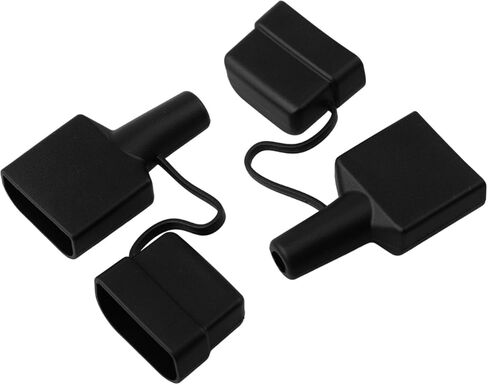 50A Dust Cover Waterproof Cable Sheath with Cap for Caravan Solar RV Wiring Protection Black 2-Pack Bipolar Connector Boot(2pcs-black) in Saudi Arabia
