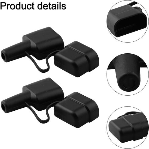 50A Dust Cover Waterproof Cable Sheath with Cap for Caravan Solar RV Wiring Protection Black 2-Pack Bipolar Connector Boot(2pcs-black) in Saudi Arabia
