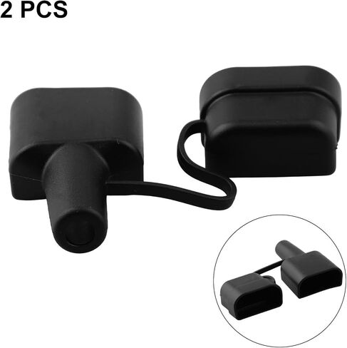 50A Dust Cover Waterproof Cable Sheath with Cap for Caravan Solar RV Wiring Protection Black 2-Pack Bipolar Connector Boot(2pcs-black) in Saudi Arabia