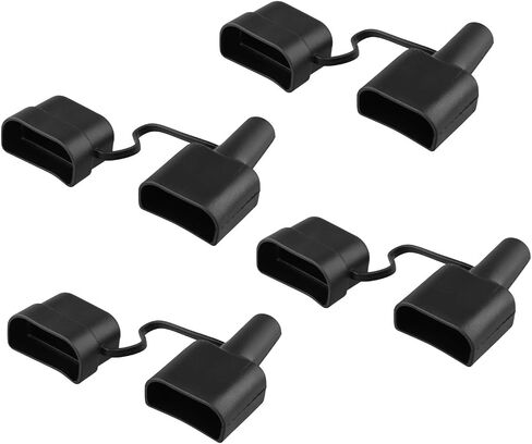 50A Dust Cover Waterproof Cable Sheath with Cap for Caravan Solar RV Wiring Protection Black 2-Pack Bipolar Connector Boot(4pcs-black) in Saudi Arabia
