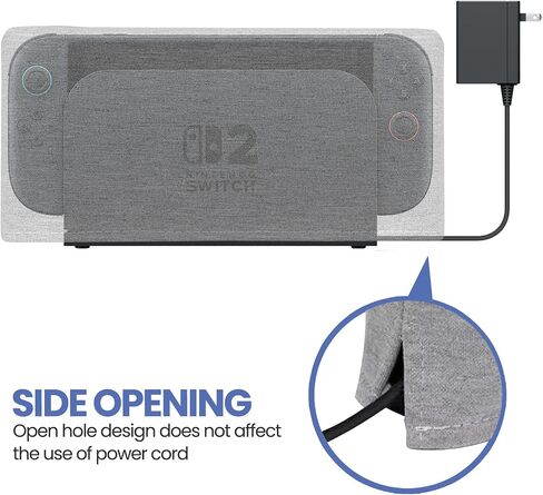 Dust Cover for Nintendo Switch 2 Dust Protector Custom Designed Water Proof for Nintendo Switch 2 Thick Fabric Precision Cut Easy Access Cable Port (Grey) in Saudi Arabia