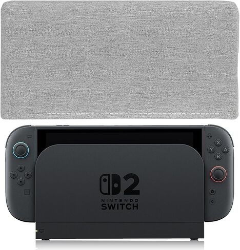 Dust Cover for Nintendo Switch 2 Dust Protector Custom Designed Water Proof for Nintendo Switch 2 Thick Fabric Precision Cut Easy Access Cable Port (Grey) in Saudi Arabia