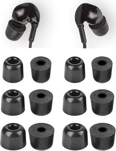 Foam Eartips Compatible with Axil GS Extreme 2.0 Xcor Pro Earbuds, 6 Pairs S/M/L Sizes Soft Memory Foam Ear Tips Replacement Tips, Compatible with Axil Xcor Pro GS Extreme 2.0 6 Pairs Black in Saudi Arabia