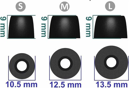 Foam Eartips Compatible with Axil GS Extreme 2.0 Xcor Pro Earbuds, 6 Pairs S/M/L Sizes Soft Memory Foam Ear Tips Replacement Tips, Compatible with Axil Xcor Pro GS Extreme 2.0 6 Pairs Black in Saudi Arabia
