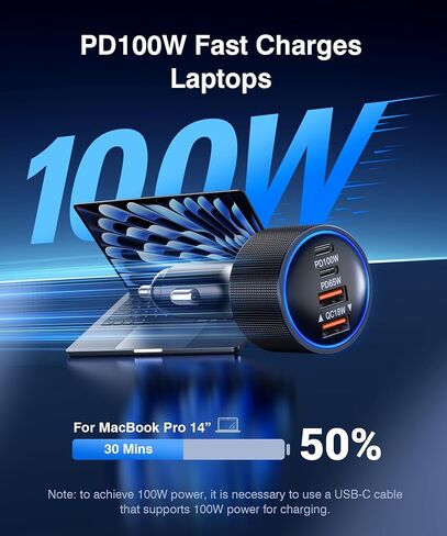 USB C Car Charger Fast Charge,200W Dual PD 4-Port Cigarette Lighter Adapter in Saudi Arabia