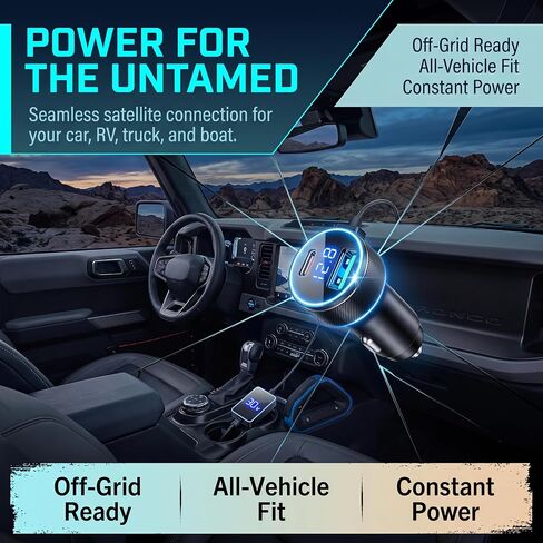 Starlink Mini Car Adapter 12v to 30v, 10FT Cable, PD-45W+USB-30W, 3 in 1 in Saudi Arabia