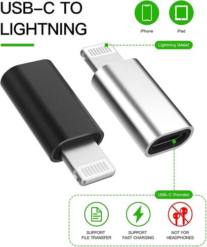 USB C Female to Lightning Male Adapter Type C Cable Charger Port (3pack) Thunderbolt Charge Connector for iPhone 14 13 12 11 Pro Max Mini Xs Se 7 X Xr 8 for iPad Air Charging Cord Converter in Saudi Arabia