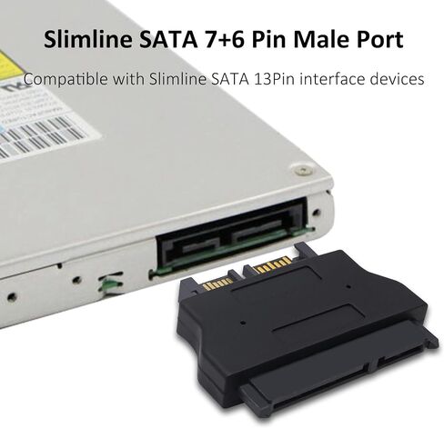 Slimline SATA 13Pin Male to 22Pin Female Converter Adapter in Saudi Arabia