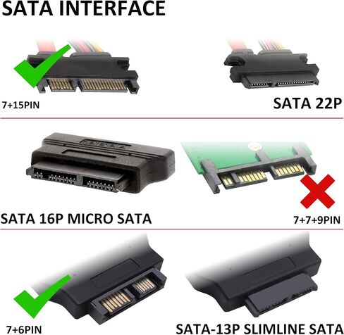 Slimline SATA 13Pin Male to 22Pin Female Converter Adapter in Saudi Arabia