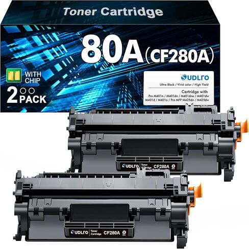 80A Toner Cartridge for HP Printer Pro 400 M401n M401dn CF280X CF280A 2 PK in Saudi Arabia