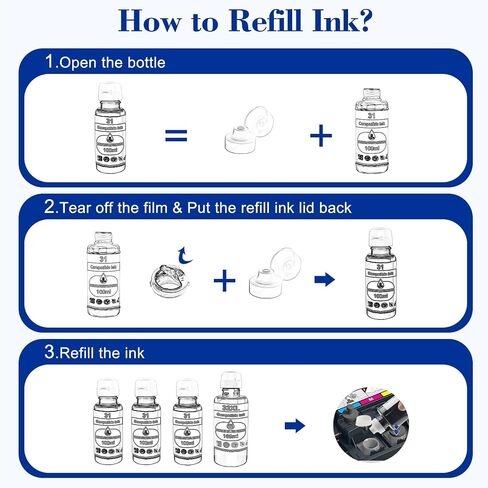 Compatible with HP 31 32XL Ink Bottle Smart Tank 7301 7602 5000 6001 5101 in Saudi Arabia
