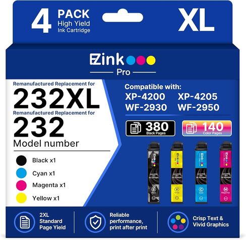 E-Z Ink Pro Remanufactured Replacement for 232XL XP-4200 Ink (BCMY) in Kuwait