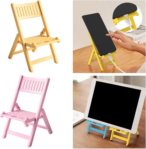 Chair Shape Cellphone Stand Desktop Phone Dock Holder Fit for Most Smartphones Tablet Portable in Saudi Arabia