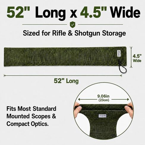 Flyfan 4 Pack 52 x 4.5 in Gun Socks for Rifles and Shotguns for Storage in Saudi Arabia