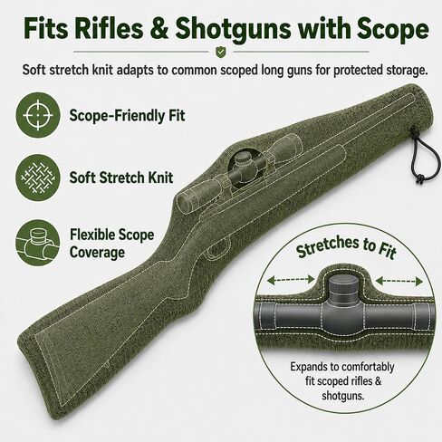 Flyfan 4 Pack 52 x 4.5 in Gun Socks for Rifles and Shotguns for Storage in Saudi Arabia