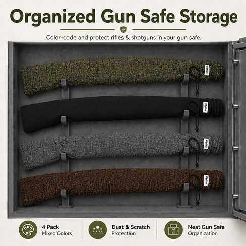 Flyfan 4 Pack 52 x 4.5 in Gun Socks for Rifles and Shotguns for Storage in Saudi Arabia