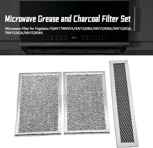 FGMV17WNVFA Microwave Grease and Charcoal Filter Kit, Pack of 3 in Kuwait
