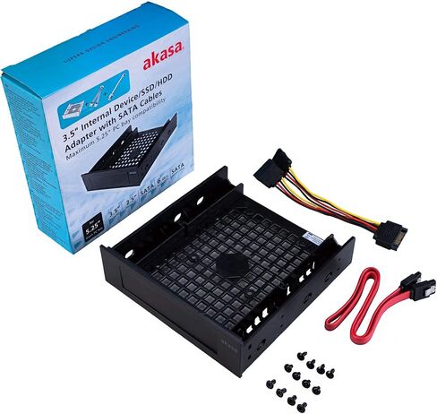 محول Akasa SSD وHDD | ايه كيه-HDA-03 | محول دعامة تثبيت من 3.5 بوصة إلى 2.5 بوصة | محرك الأقراص الصلبة الداخلي وقوس محرك الأقراص ذو الحالة الصلبة in Kuwait
