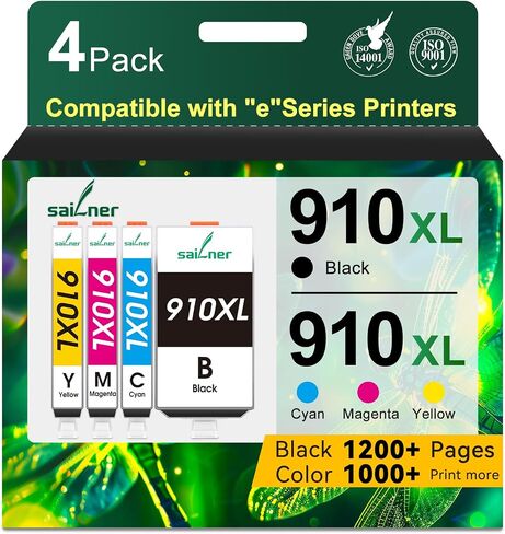 SAILNER 910XL Ink Cartridge Replaced for HP 910XL Ink Cartridges Combo Pack in Saudi Arabia