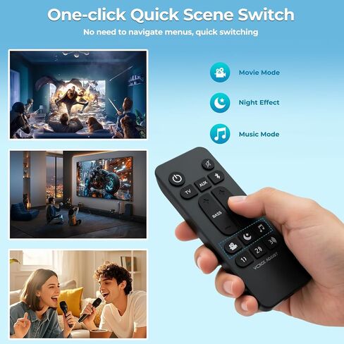 Replacement Universal Polk Soundbar Remote for Polk Audio Signa S1/S2/S3/S4 Ultra-Slim Sound Bar, RE6214-1 RE62141, No Programming Required in Saudi Arabia