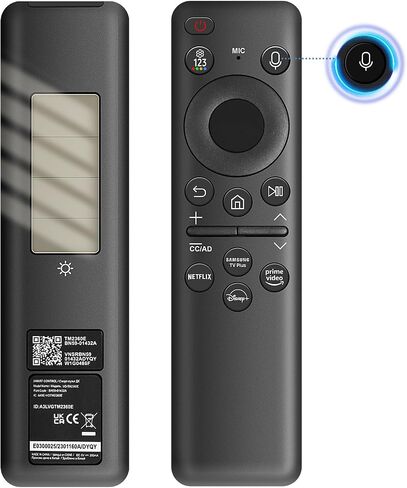 BN59-01455A Voice Remote Control for Samsung Smart TV, Compatible with Samsung QLED TV Series S95C, LS03D, QN50, QN55, QN60, QN65, QN70, QN80, QN85, QN90 etc, with Bluetooth Rechargeable Solar Cell in Kuwait