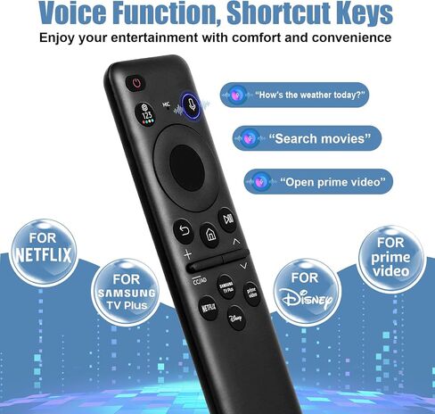 BN59-01455A Voice Remote Control for Samsung Smart TV, Compatible with Samsung QLED TV Series S95C, LS03D, QN50, QN55, QN60, QN65, QN70, QN80, QN85, QN90 etc, with Bluetooth Rechargeable Solar Cell in Kuwait