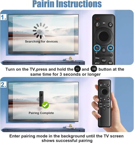 BN59-01455A Voice Remote Control for Samsung Smart TV, Compatible with Samsung QLED TV Series S95C, LS03D, QN50, QN55, QN60, QN65, QN70, QN80, QN85, QN90 etc, with Bluetooth Rechargeable Solar Cell in Kuwait