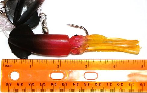 20pks 5-Color 4.5" Fishing Ling Cod Rig Twin Bulb Squids Rockfish Bait lingcod rockcod Rigged Soft Lure in Saudi Arabia
