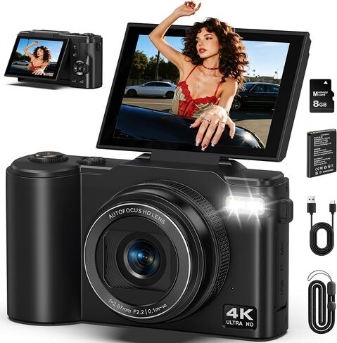4K Digital Camera for Photography, 64MP Vlogging Camera for YouTube in Saudi Arabia