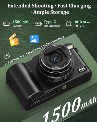 4K Digital Camera for Photography, 64MP Vlogging Camera for YouTube in Saudi Arabia