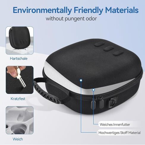 M eta Q uest 3/3S case Large capacity accessory storage bag, compatible with battery headband and controller VR helmet and controller accessories, hard shell portable travel protective case in Kuwait