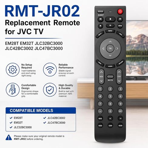 Replacement TV Remote for All JVC TVs in Kuwait