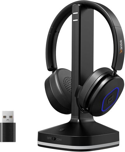 Wantek Wireless Headset with Mic for Work, Bluetooth Headset for Computer in Kuwait