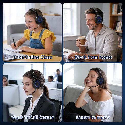 Wantek Wireless Headset with Mic for Work, Bluetooth Headset for Computer in Kuwait