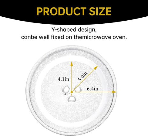 12.75" Microwave Glass Turntable Plate, 12.75" / 32.4cm Microwave Tray Replacement Glass Plate, Glass Tray Replacement for LG, GE, Magic Chef, Hotpoint, Panasonic, Kenmore, etc in Saudi Arabia