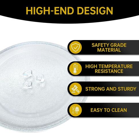 12.75" Microwave Glass Turntable Plate, 12.75" / 32.4cm Microwave Tray Replacement Glass Plate, Glass Tray Replacement for LG, GE, Magic Chef, Hotpoint, Panasonic, Kenmore, etc in Saudi Arabia