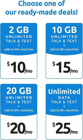 Tello Mobile - US Prepaid SIM Card (3 in 1) | Bring Your Own Phone Kit | Phone Plans Starting at $5/mo up to $25/mo | Nation-Wide 4G LTE/5G Coverage in Saudi Arabia