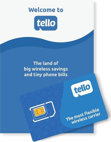 Tello Mobile - US Prepaid SIM Card (3 in 1) | Bring Your Own Phone Kit | Phone Plans Starting at $5/mo up to $25/mo | Nation-Wide 4G LTE/5G Coverage in Saudi Arabia