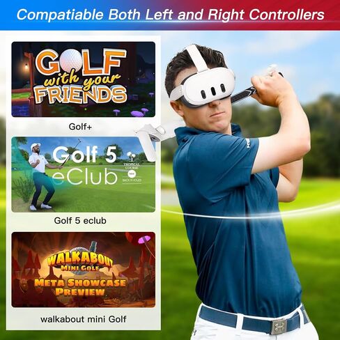ملحق نادي الجولف الواقع الافتراضي لـ Meta Quest 2 Golf+ الملحقات عصا التأرجح الواقعية مع قفل وحدة التحكم الآمن (وحدة التحكم اليمنى، Quest 2) in Kuwait