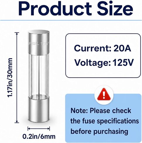 15 Pack 5304509451 20A 125V Microwave Fuses Fit for GE, Frigidaire, Hotpoint, Kenmore Microwaves, Replaces 1810711, EA3486694, PS3486694, AH3486694, AP4980426, WB27X11138, 5304464087, 5304488359 in Saudi Arabia